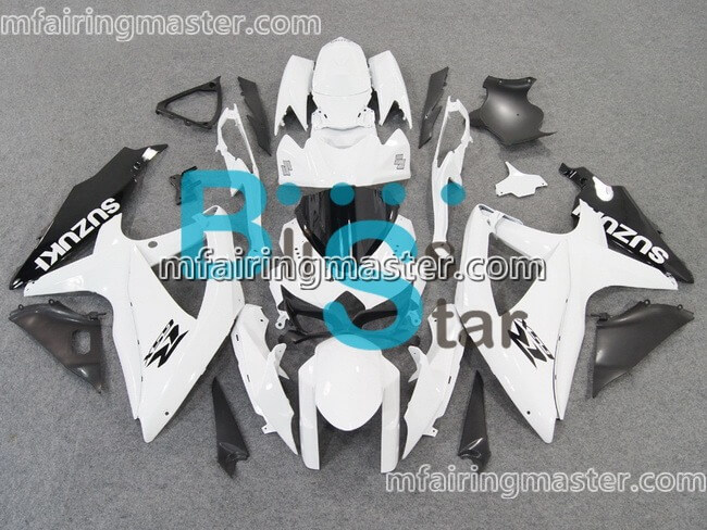 (image for) Fit for Suzuki GSXR 600 750 K8 2008 2009 2010 fairing kit injection molding White black