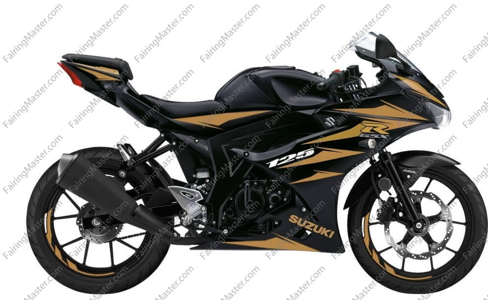 (image for) Fairing kit fit for Suzuki GSX-R 125 2017-2024 black gold 102