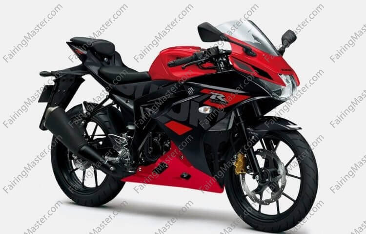 (image for) Fairing kit fit for Suzuki GSX-R 125 2017-2024 black red 104 - Click Image to Close