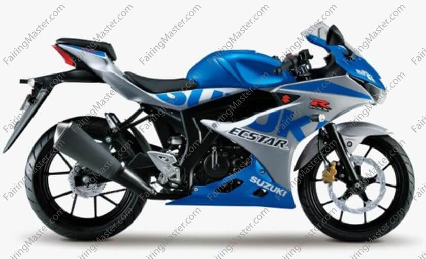 (image for) Fairing kit fit for Suzuki GSX-R 125 2017-2024 ecstar silver blue 107 - Click Image to Close