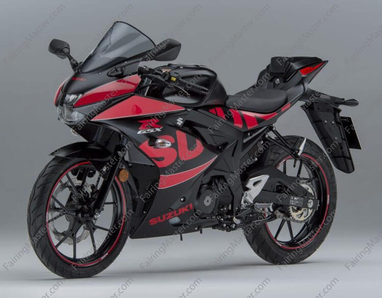 (image for) Fairing kit fit for Suzuki GSX-R 125 2017-2024 matte black red 110 - Click Image to Close