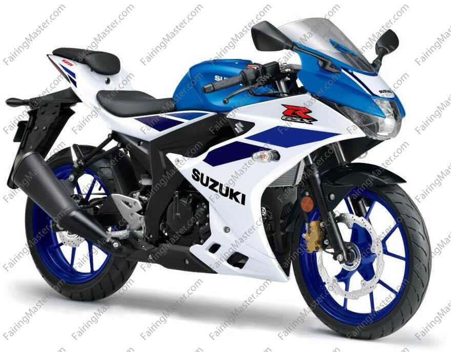 (image for) Fairing kit fit for Suzuki GSX-R 125 2017-2024 white blue 114 - Click Image to Close