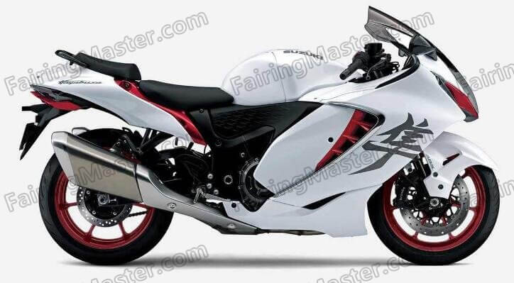 (image for) Fit for Suzuki GSXR 1300 Hayabusa 2021 2022 2023 2024 fairing kit injection molding white red 102