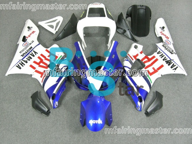 (image for) Fit for Yamaha YZF 1000 R1 1998 1999 fairing kit injection molding Fiat white blue