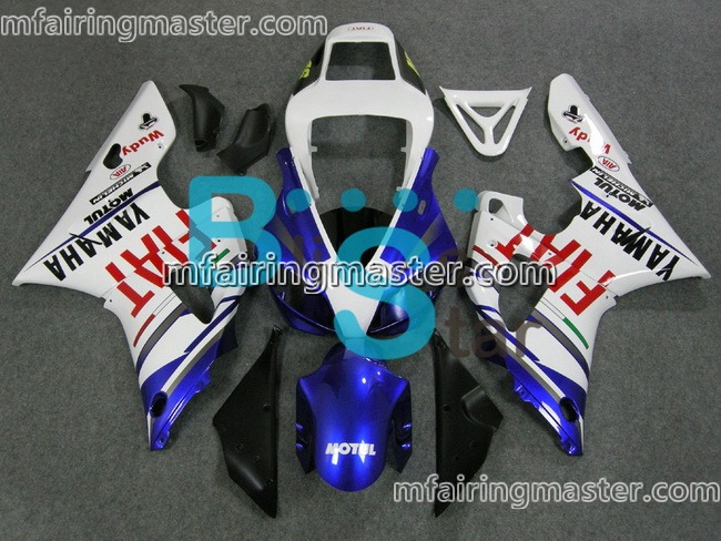 (image for) Fit for Yamaha YZF 1000 R1 1998 1999 fairing kit injection molding Fiat white blue