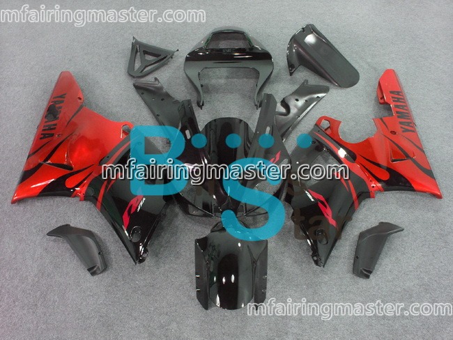 (image for) Fit for Yamaha YZF 1000 R1 2000 2001 fairing kit injection molding Red black