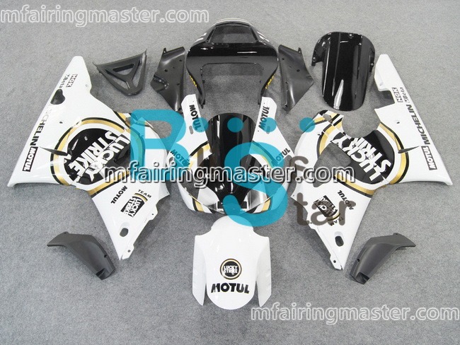 (image for) Fit for Yamaha YZF 1000 R1 2000 2001 fairing kit injection molding Lucky strike white black