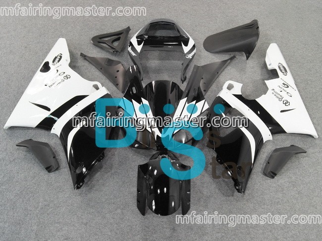 (image for) Fit for Yamaha YZF 1000 R1 2000 2001 fairing kit injection molding White black