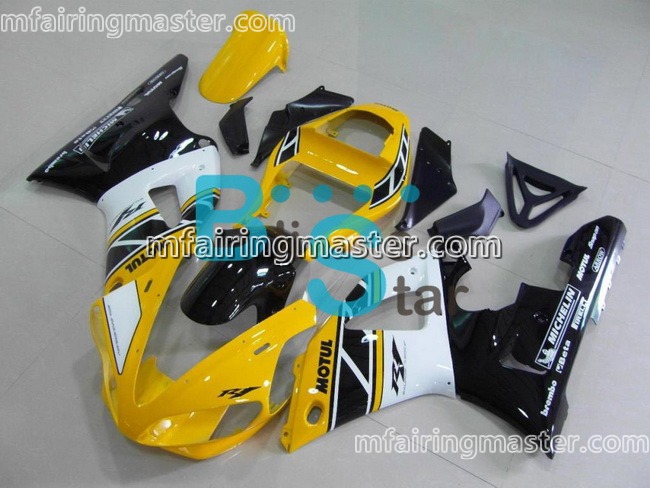 (image for) Fit for Yamaha YZF 1000 R1 2000 2001 fairing kit injection molding Yellow black