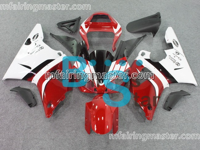 (image for) Fit for Yamaha YZF 1000 R1 2000 2001 fairing kit injection molding Red white