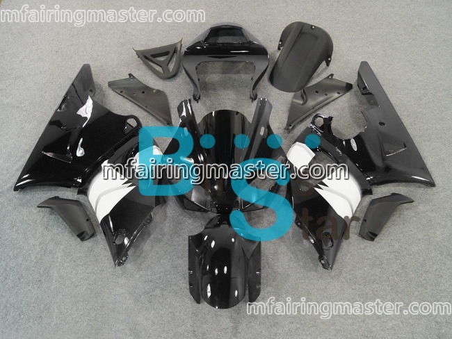 (image for) Fit for Yamaha YZF 1000 R1 2000 2001 fairing kit injection molding Black white