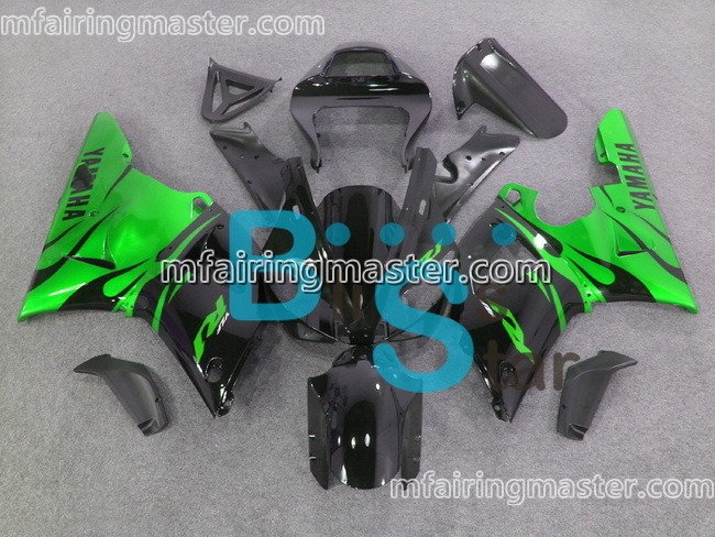 (image for) Fit for Yamaha YZF 1000 R1 2000 2001 fairing kit injection molding Green black