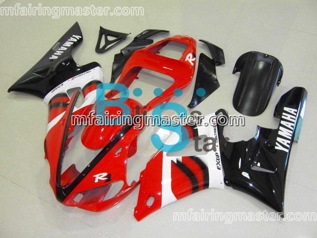 (image for) Fit for Yamaha YZF 1000 R1 2000 2001 fairing kit injection molding Red black