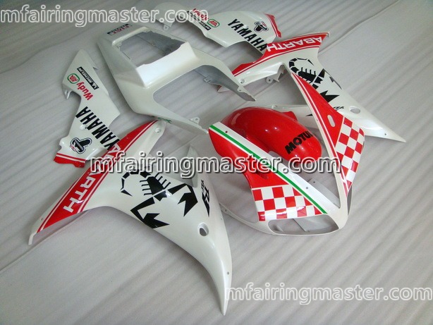 (image for) Fit for Yamaha YZF 1000 R1 2002 2003 fairing kit injection molding Abarth white red