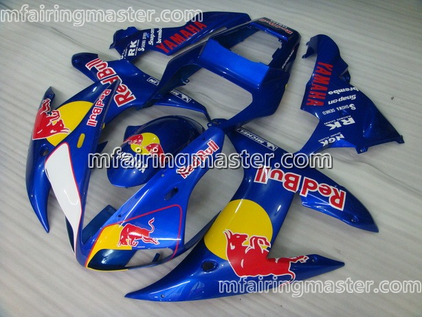 (image for) Fit for Yamaha YZF 1000 R1 2002 2003 fairing kit injection molding Blue red bull