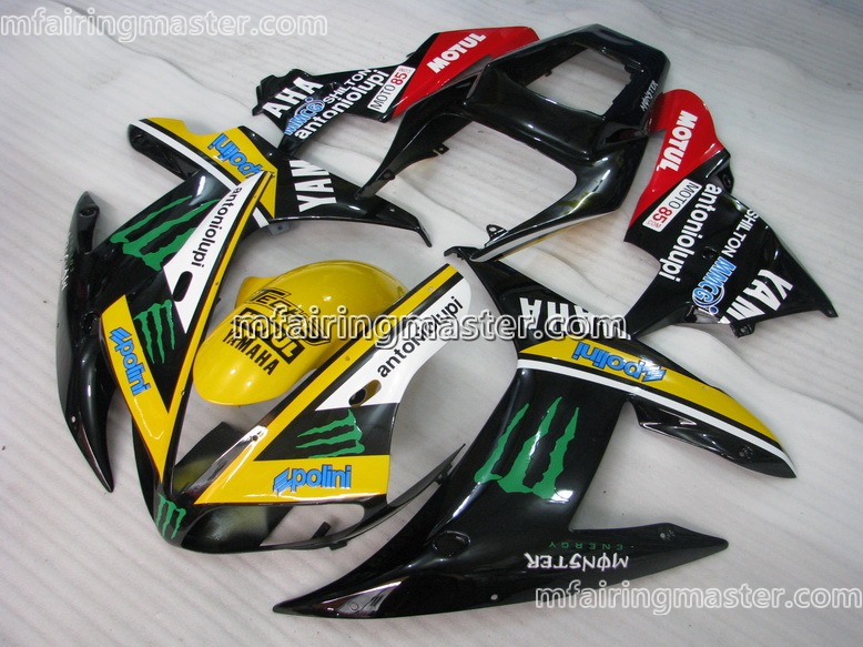 (image for) Fit for Yamaha YZF 1000 R1 2002 2003 fairing kit injection molding Monster yellow black