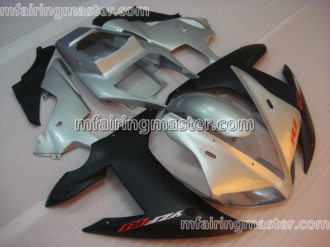 (image for) Fit for Yamaha YZF 1000 R1 2002 2003 fairing kit injection molding Silver black
