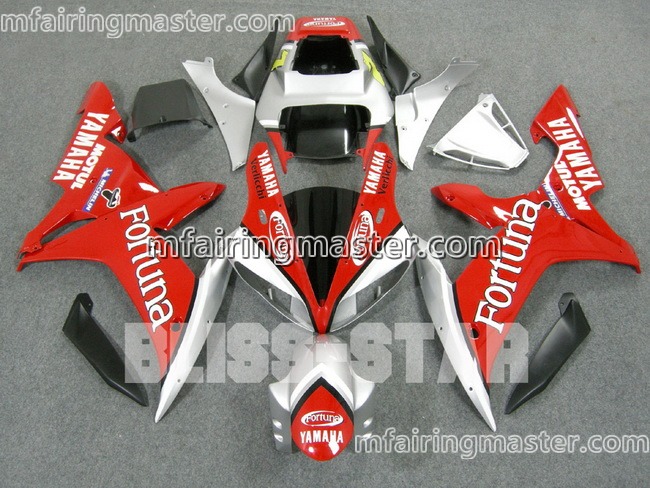 (image for) Fit for Yamaha YZF 1000 R1 2002 2003 fairing kit injection molding Fortuna red silver