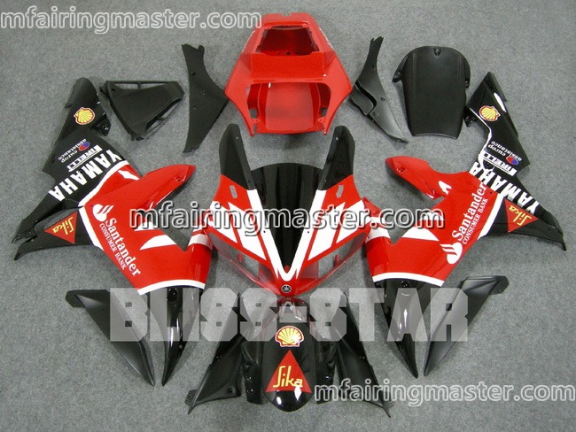 (image for) Fit for Yamaha YZF 1000 R1 2002 2003 fairing kit injection molding Red black