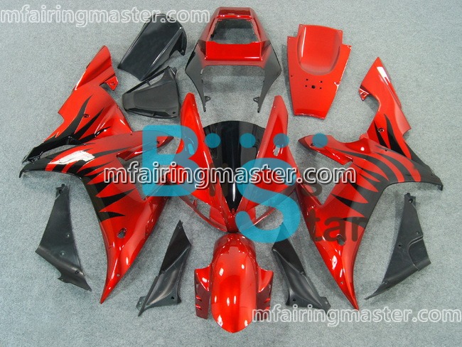 (image for) Fit for Yamaha YZF 1000 R1 2002 2003 fairing kit injection molding Red black