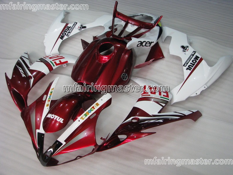 (image for) Fit for Yamaha YZF 1000 R1 2004 2005 2006 fairing kit injection molding Fiat red white