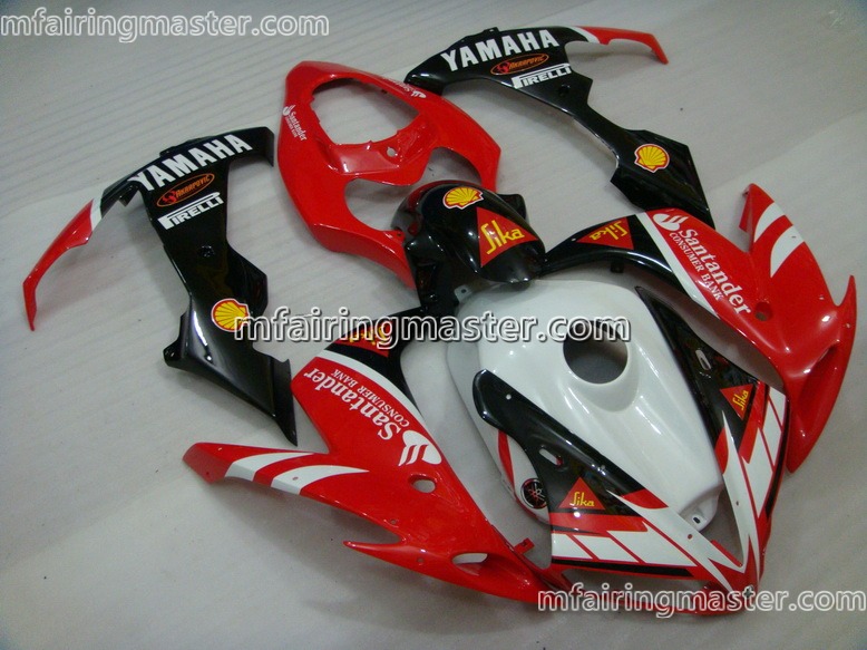 (image for) Fit for Yamaha YZF 1000 R1 2004 2005 2006 fairing kit injection molding Santander white red