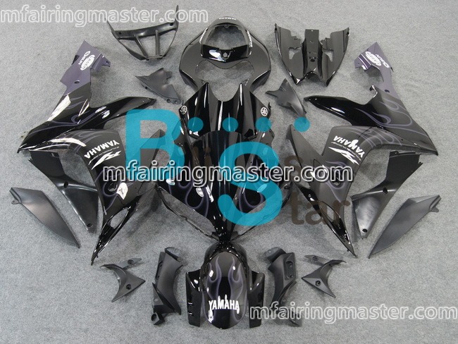 (image for) Fit for Yamaha YZF 1000 R1 2004 2005 2006 fairing kit injection molding Flame black