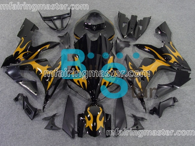 (image for) Fit for Yamaha YZF 1000 R1 2004 2005 2006 fairing kit injection molding Orange black