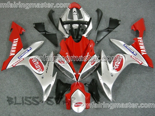 (image for) Fit for Yamaha YZF 1000 R1 2004 2005 2006 fairing kit injection molding Fortuna red silver