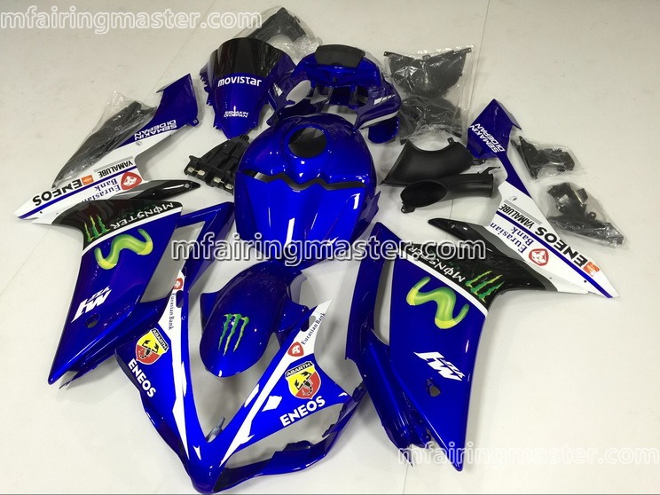 (image for) Fit for Yamaha YZF 1000 R1 2007 2008 fairing kit injection molding Monster blue