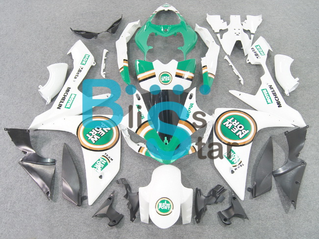 (image for) Fit for Yamaha YZF 1000 R1 2007 2008 fairing kit injection molding Newport green white