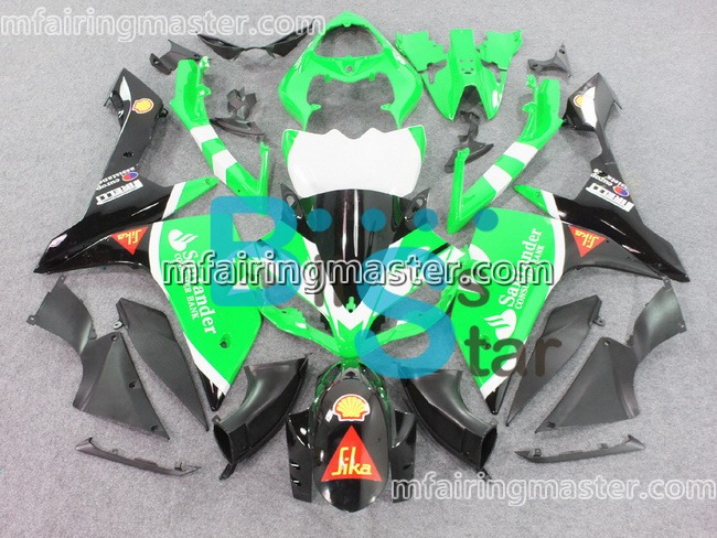 (image for) Fit for Yamaha YZF 1000 R1 2007 2008 fairing kit injection molding Santander green black