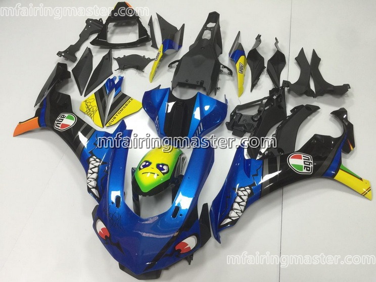 (image for) Fit for Yamaha YZF 1000 R1 2015 2016 2017 fairing kit injection molding Shark blue black