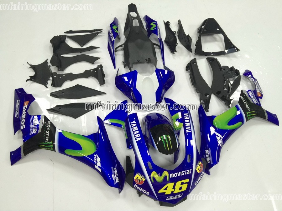 (image for) Fit for Yamaha YZF 1000 R1 2015 2016 2017 fairing kit injection molding Monster 46 blue
