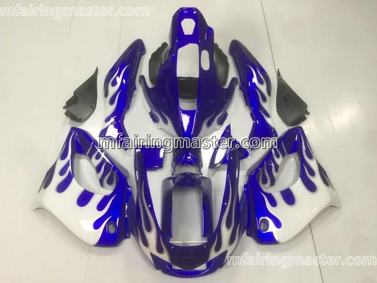 (image for) Fit for Yamaha YZF 1000R Thunderace 1997 1998 1999 2000 2001 2002 2003 2004 2005 2006 2007 fairing kit White flame blue