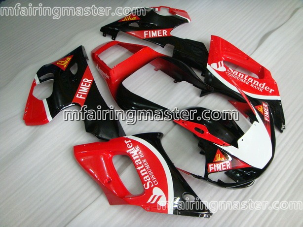 (image for) Fit for Yamaha YZF 600 R6 1998 1999 2000 2001 2002 fairing kit injection molding Santander red black