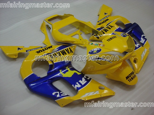 (image for) Fit for Yamaha YZF 600 R6 1998 1999 2000 2001 2002 fairing kit injection molding Camel yellow blue