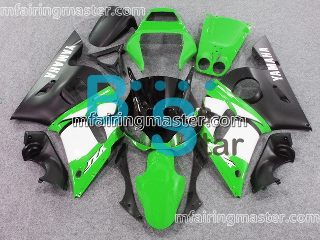 (image for) Fit for Yamaha YZF 600 R6 1998 1999 2000 2001 2002 fairing kit injection molding Green white black