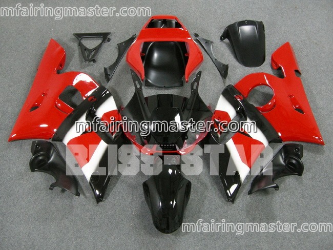 (image for) Fit for Yamaha YZF 600 R6 1998 1999 2000 2001 2002 fairing kit injection molding Red black