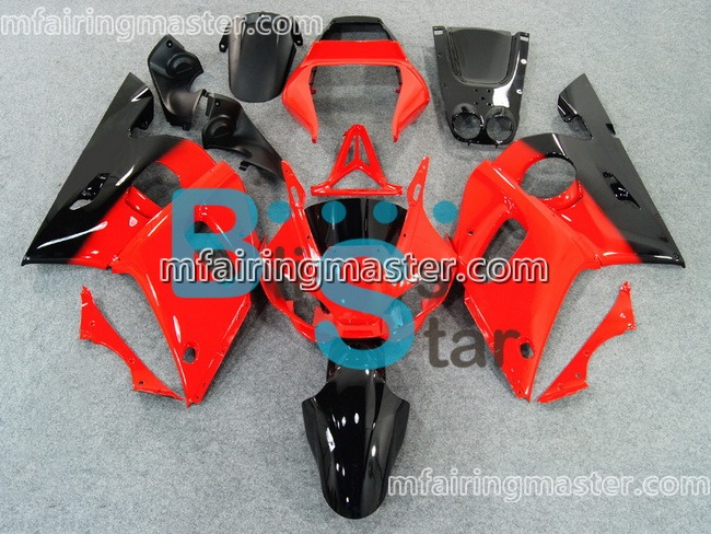 (image for) Fit for Yamaha YZF 600 R6 1998 1999 2000 2001 2002 fairing kit injection molding Red black