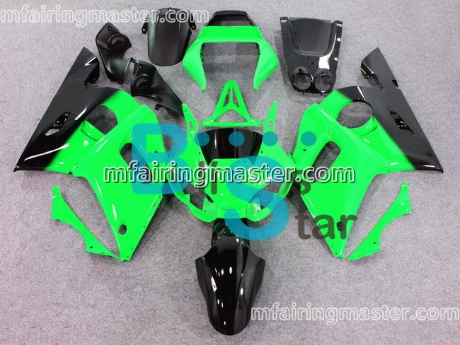 (image for) Fit for Yamaha YZF 600 R6 1998 1999 2000 2001 2002 fairing kit injection molding Green black