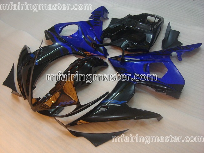 (image for) Fit for Yamaha YZF 600 R6 2003 2004 2005 fairing kit injection molding Black blue