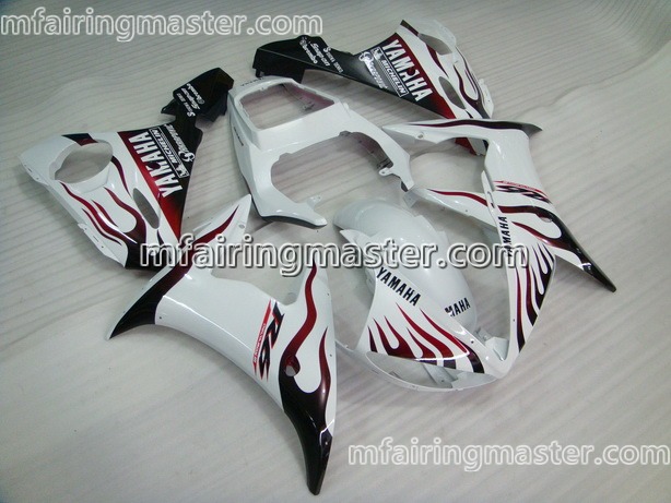 (image for) Fit for Yamaha YZF 600 R6 2003 2004 2005 fairing kit injection molding White black