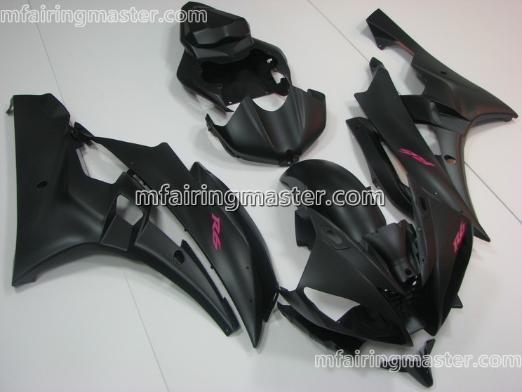 (image for) Fit for Yamaha YZF 600 R6 2006 2007 fairing kit injection molding Black