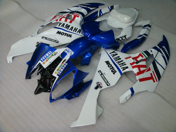 (image for) Fit for Yamaha YZF 600 R6 2006 2007 fairing kit injection molding Fiat white blue