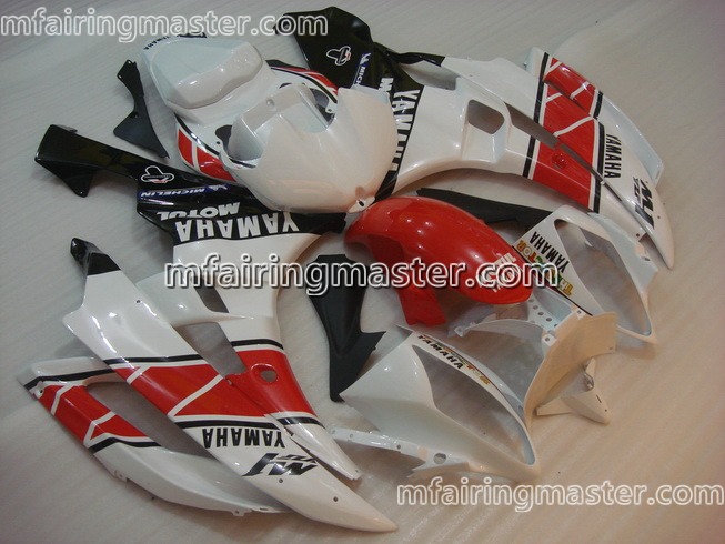 (image for) Fit for Yamaha YZF 600 R6 2006 2007 fairing kit injection molding Red white