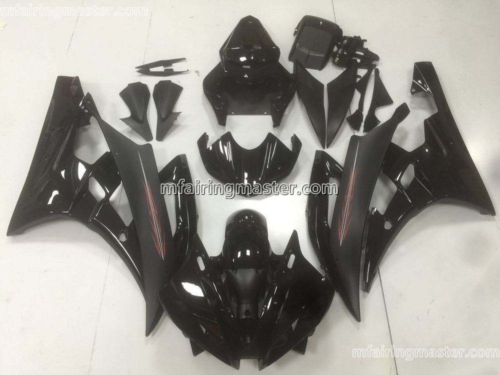 (image for) Fit for Yamaha YZF 600 R6 2006 2007 fairing kit injection molding Black