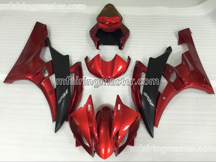 (image for) Fit for Yamaha YZF 600 R6 2006 2007 fairing kit injection molding Black red