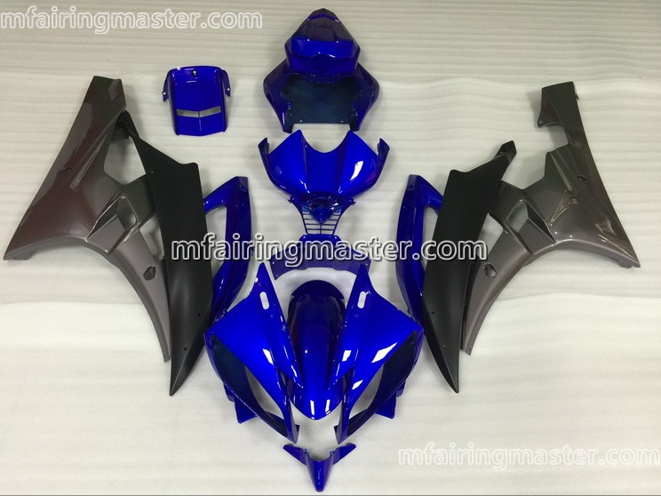 (image for) Fit for Yamaha YZF 600 R6 2006 2007 fairing kit injection molding Black blue