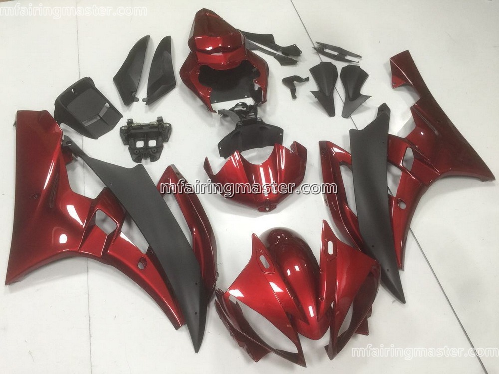 (image for) Fit for Yamaha YZF 600 R6 2006 2007 fairing kit injection molding Red black